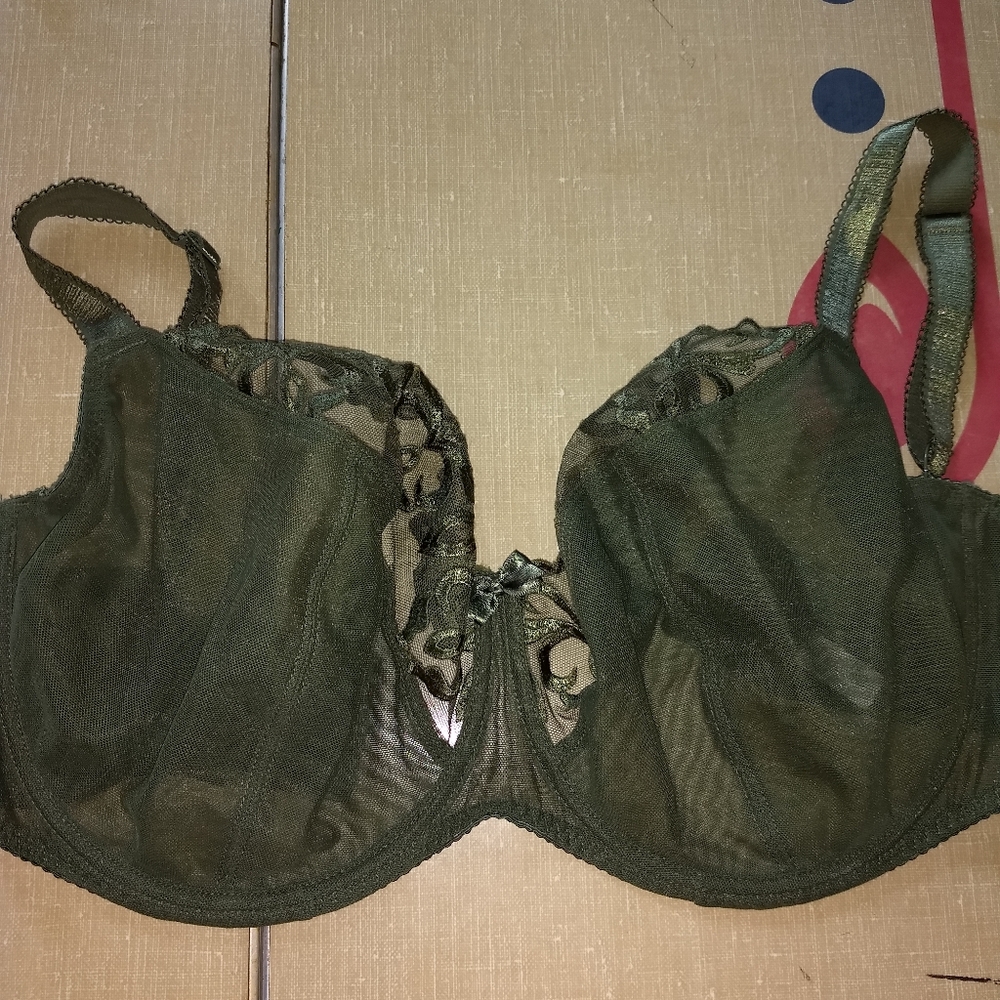 Flirtelle Unlined Army Green Bra